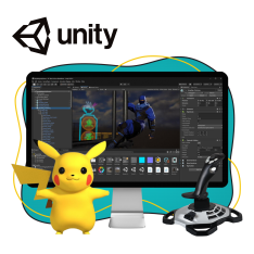 Мир игр на Unity 2D на популярном движке + AI-помощники - КИБЕРшкола программирования для детей, компьютерные курсы для школьников, начинающих и подростков - KIBERone г. Альметьевск