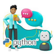 Умный чат-бот на Python - КИБЕРшкола программирования для детей, компьютерные курсы для школьников, начинающих и подростков - KIBERone г. Альметьевск