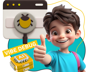Тестирование & Vibe Debug. Охотники за багами - КИБЕРшкола программирования для детей, компьютерные курсы для школьников, начинающих и подростков - KIBERone г. Альметьевск